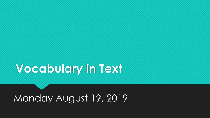 vocabulary in text