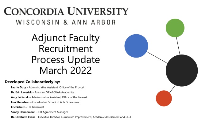 adjunct faculty recruitment process update march