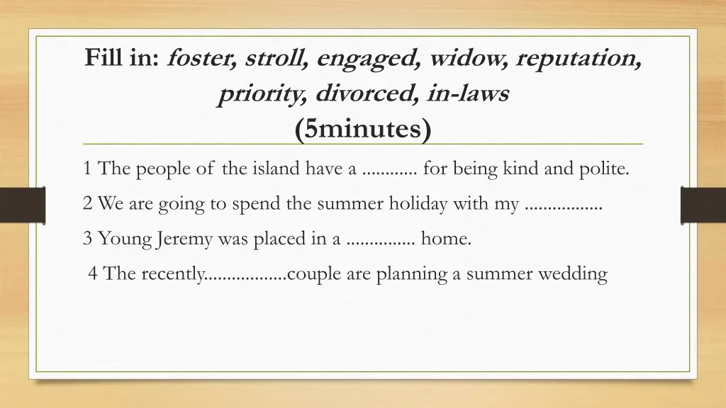 fill in foster stroll engaged widow reputation