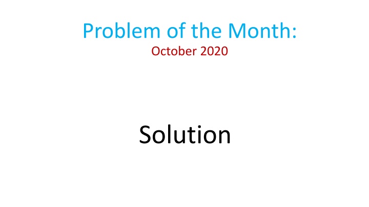 problem of the month october 2020
