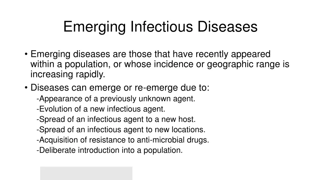 emerging infectious diseases