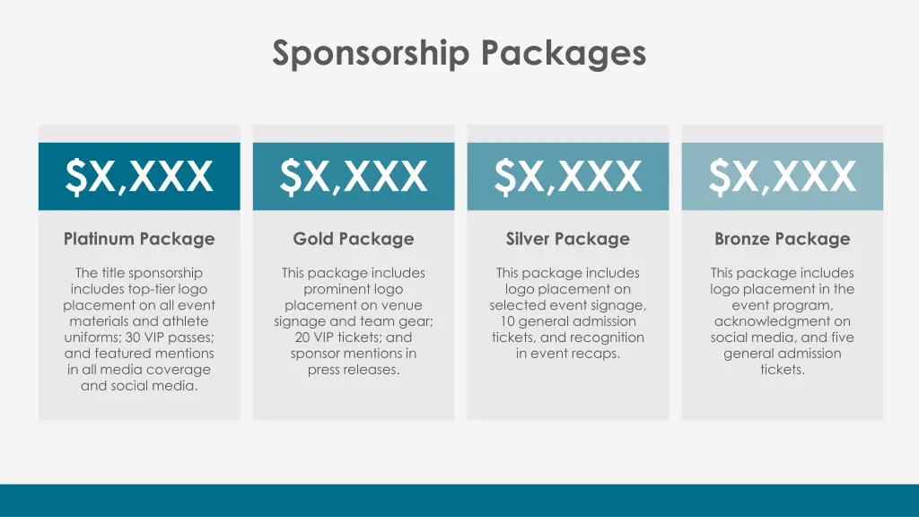 sponsorship packages