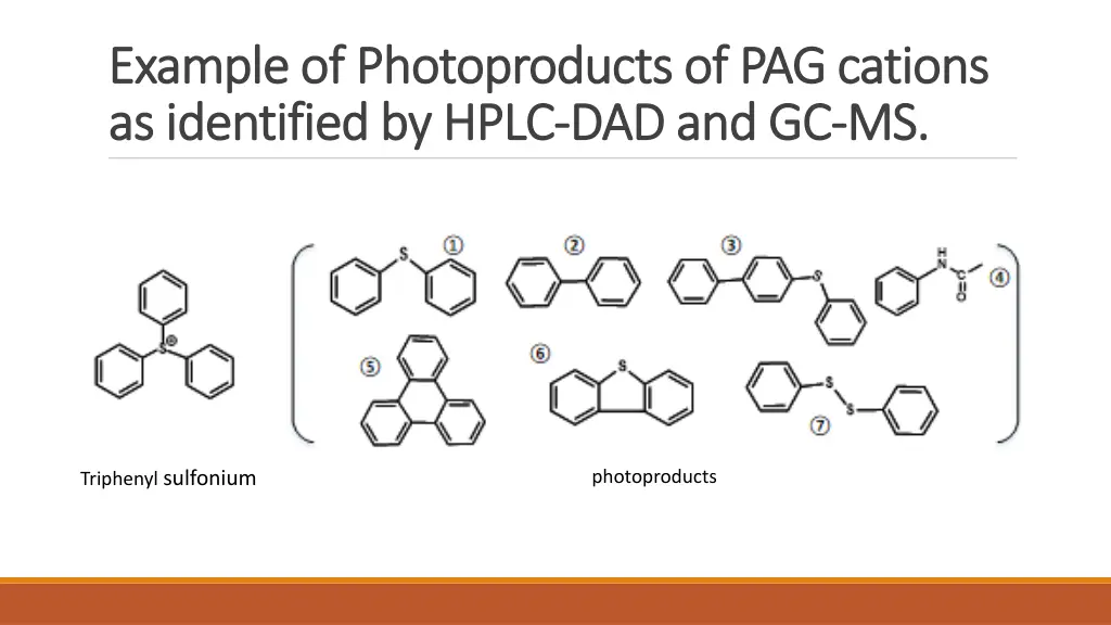 example of photoproducts of pag cations example