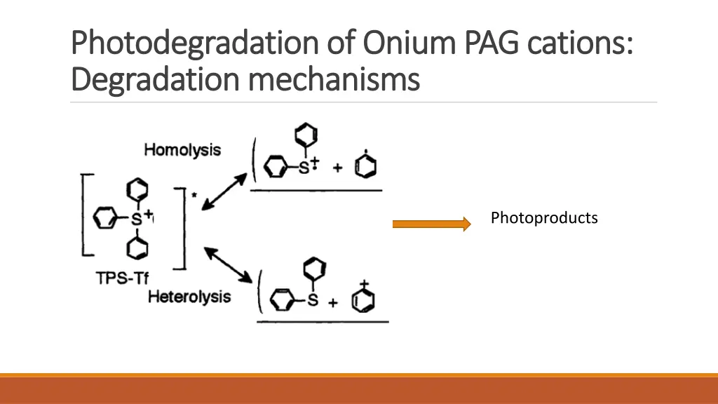 photodegradation photodegradation of onium