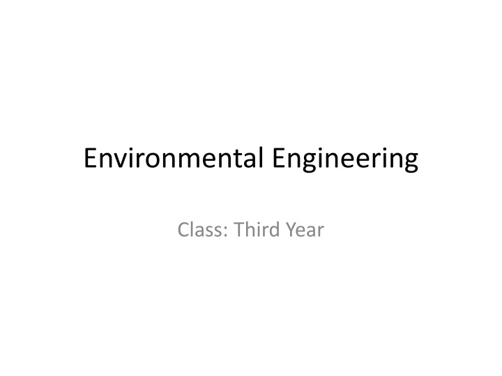 environmental engineering
