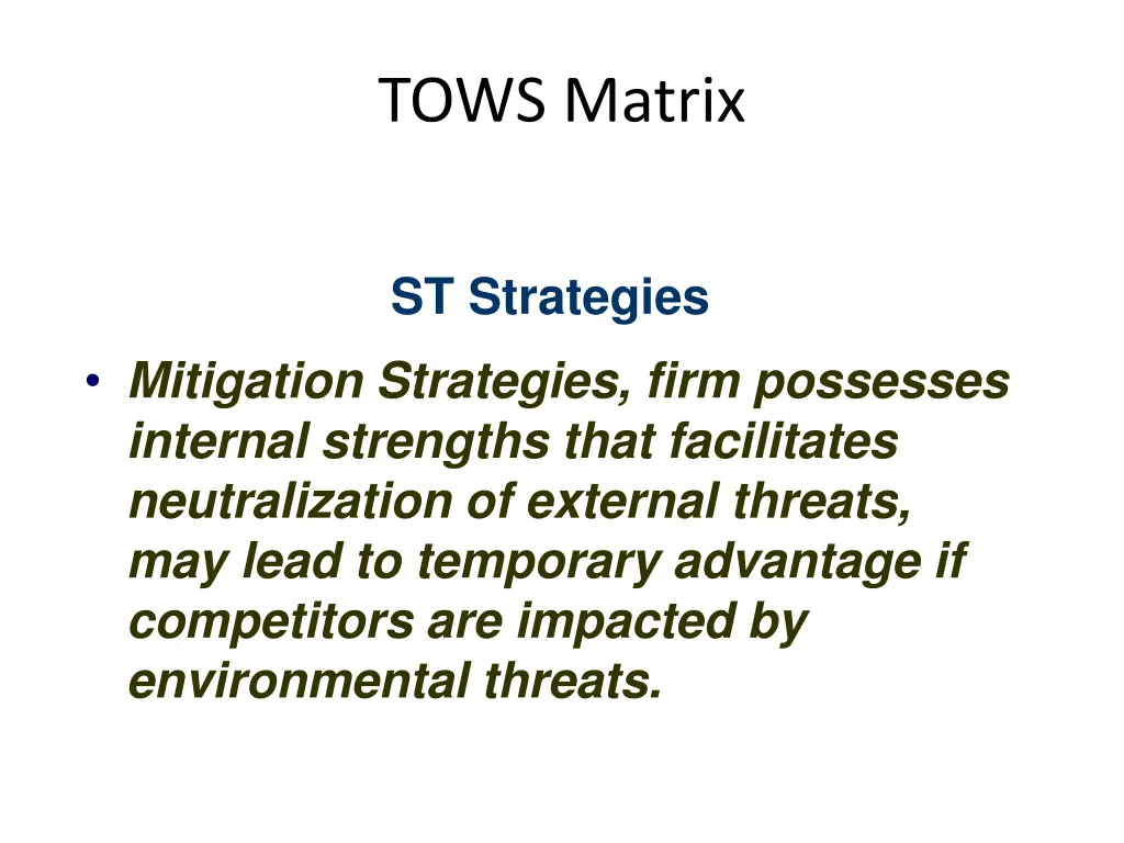 tows matrix 2