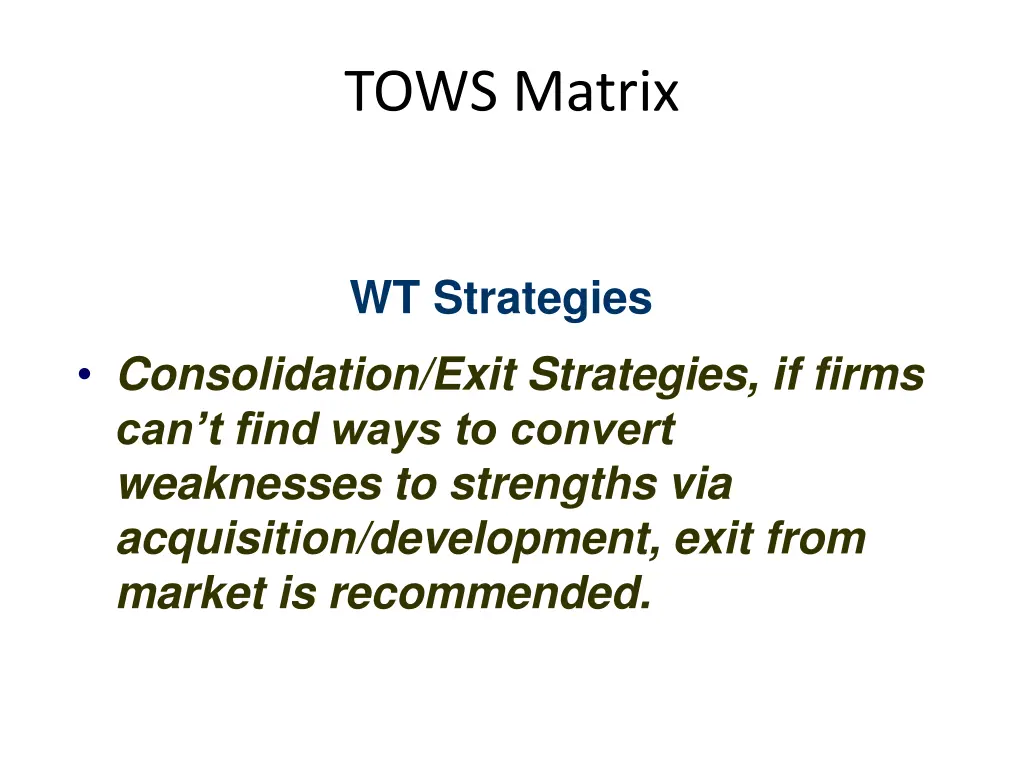 tows matrix 4