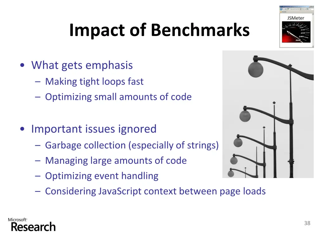 impact of benchmarks
