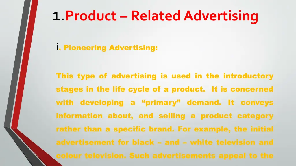 1 product related advertising