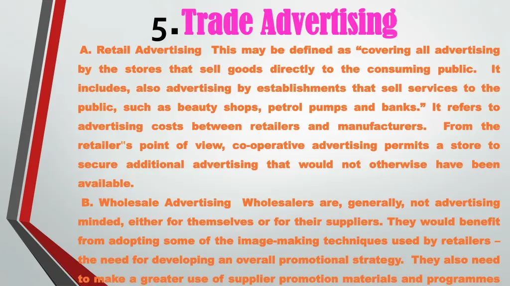 5 trade trade advertising advertising retail