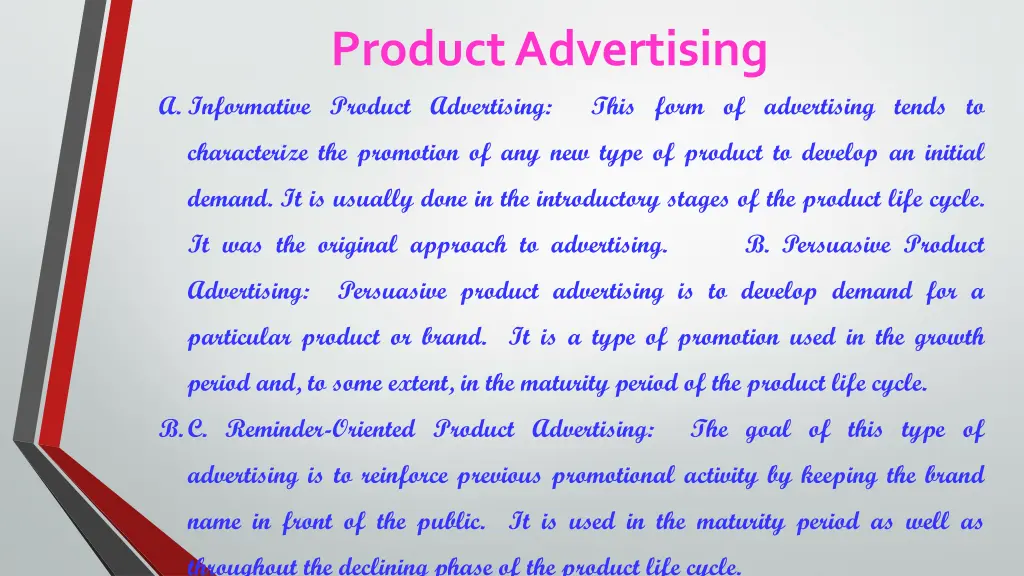 product advertising a informative product
