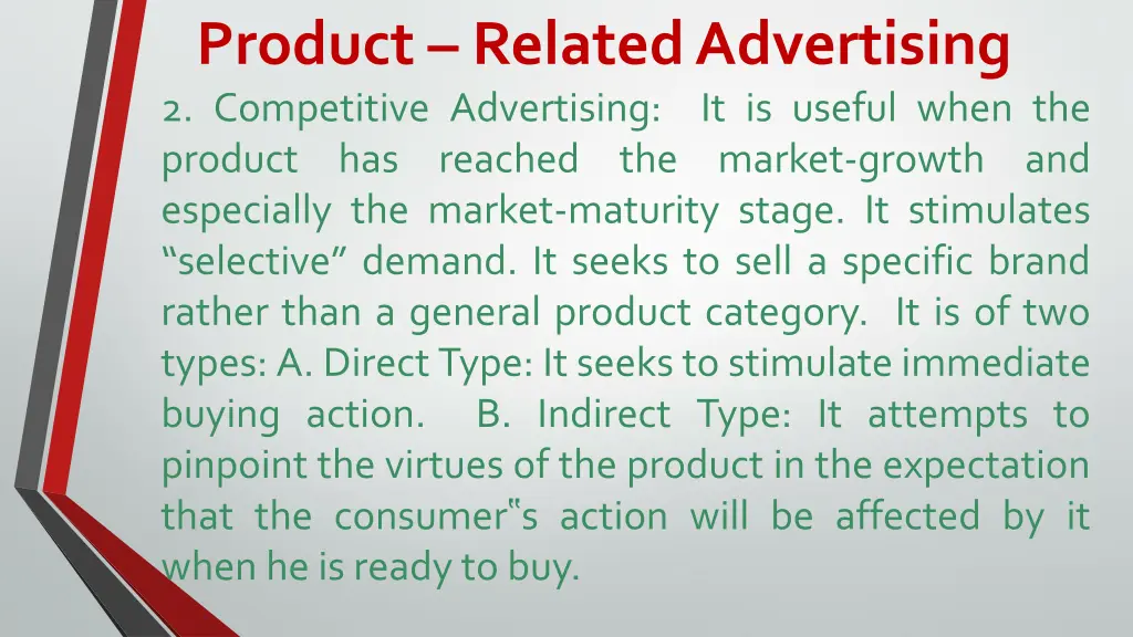 product related advertising 2 competitive