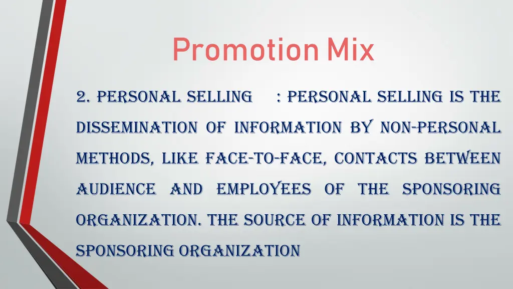 promotion mix