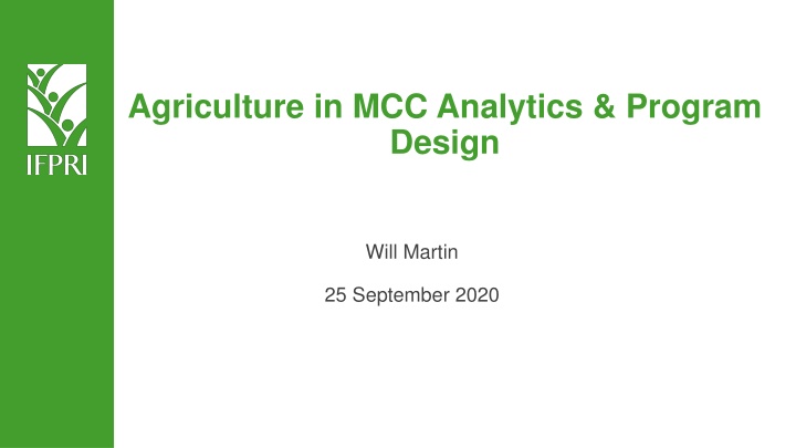 agriculture in mcc analytics program design