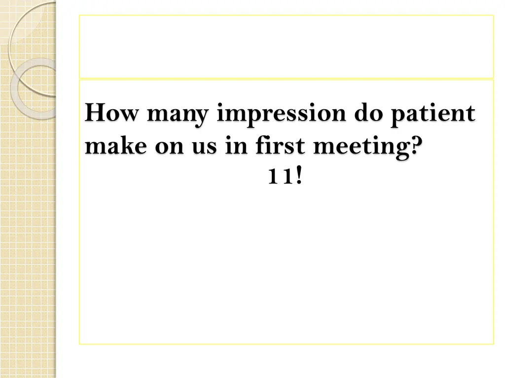 how many impression do patient make
