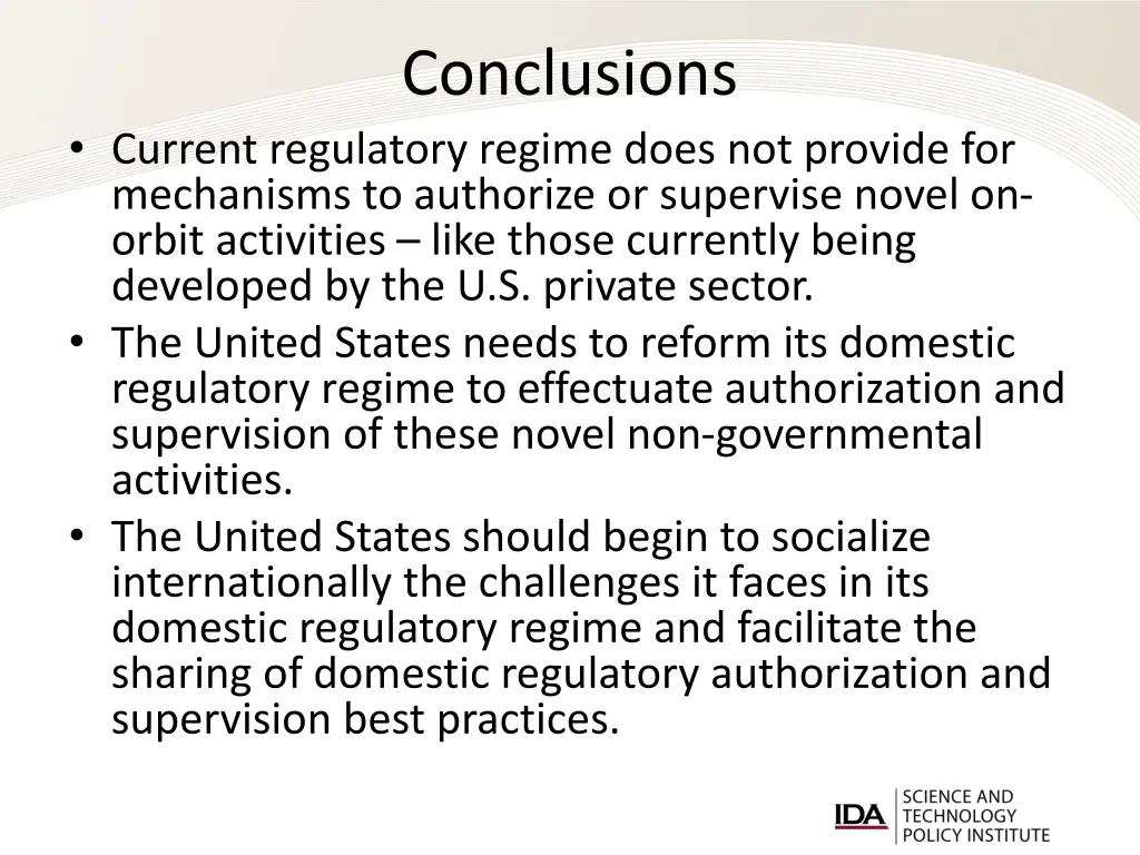 conclusions