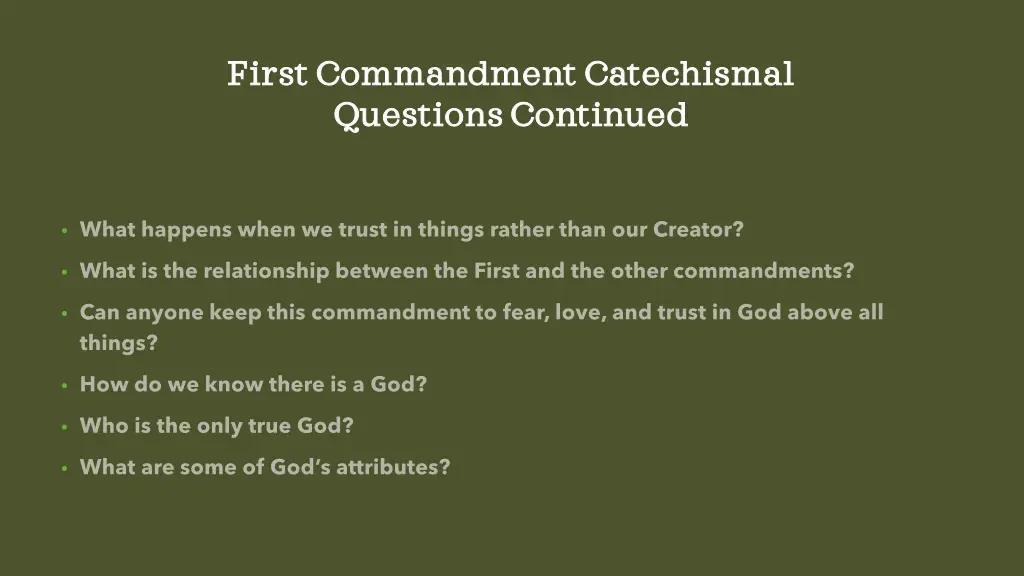 first commandment first commandment catechismal