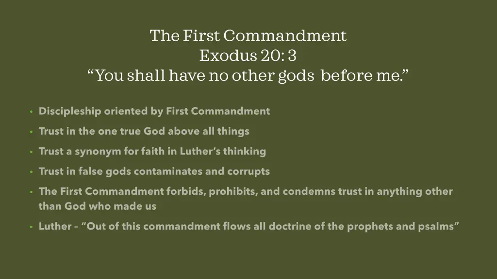 the first commandment exodus 20 3 you shall have