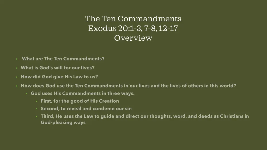 the ten commandments exodus