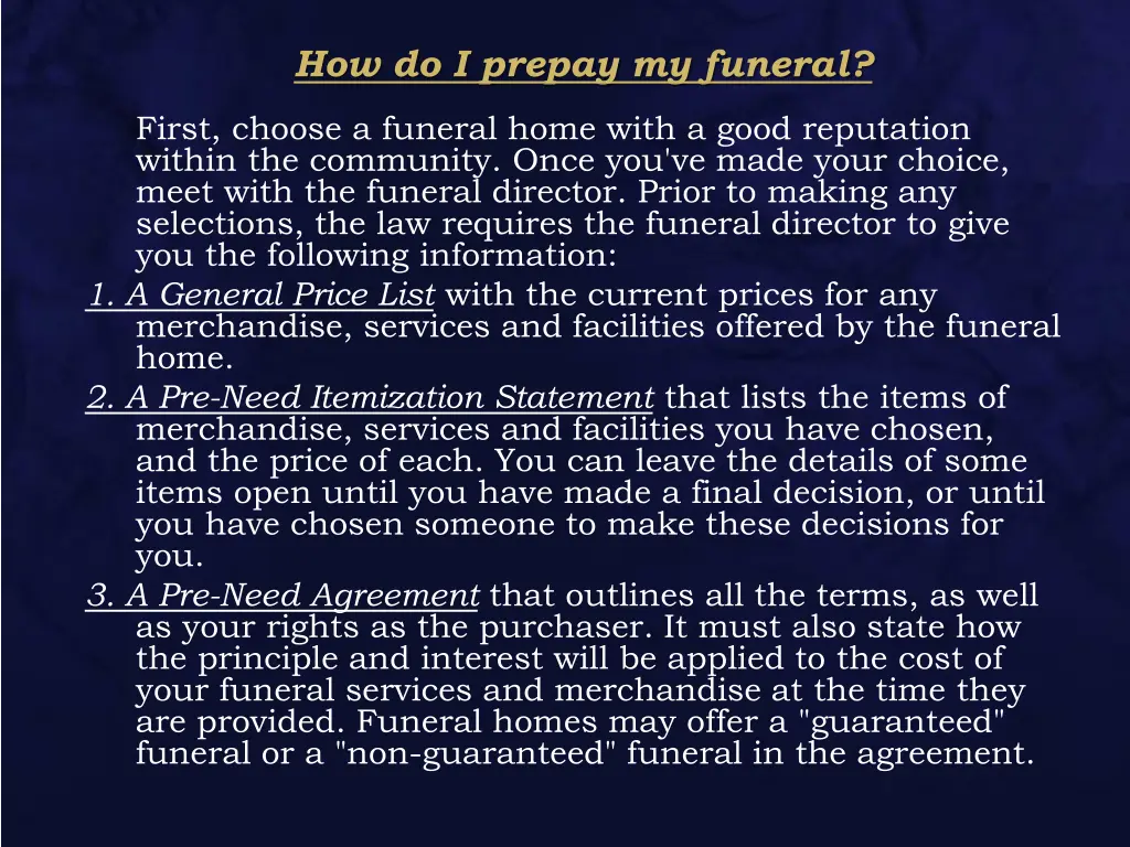 how do i prepay my funeral