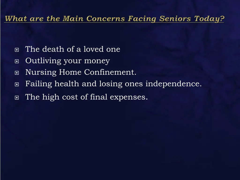 the death of a loved one outliving your money