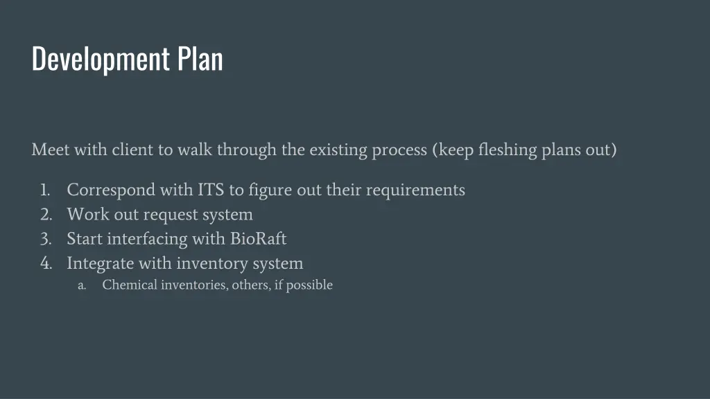 development plan