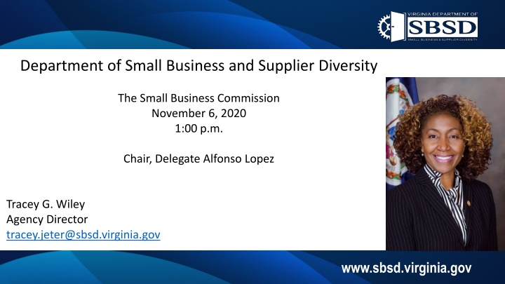 department of small business and supplier