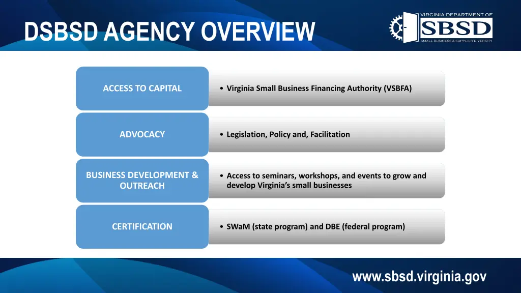 dsbsd agency overview