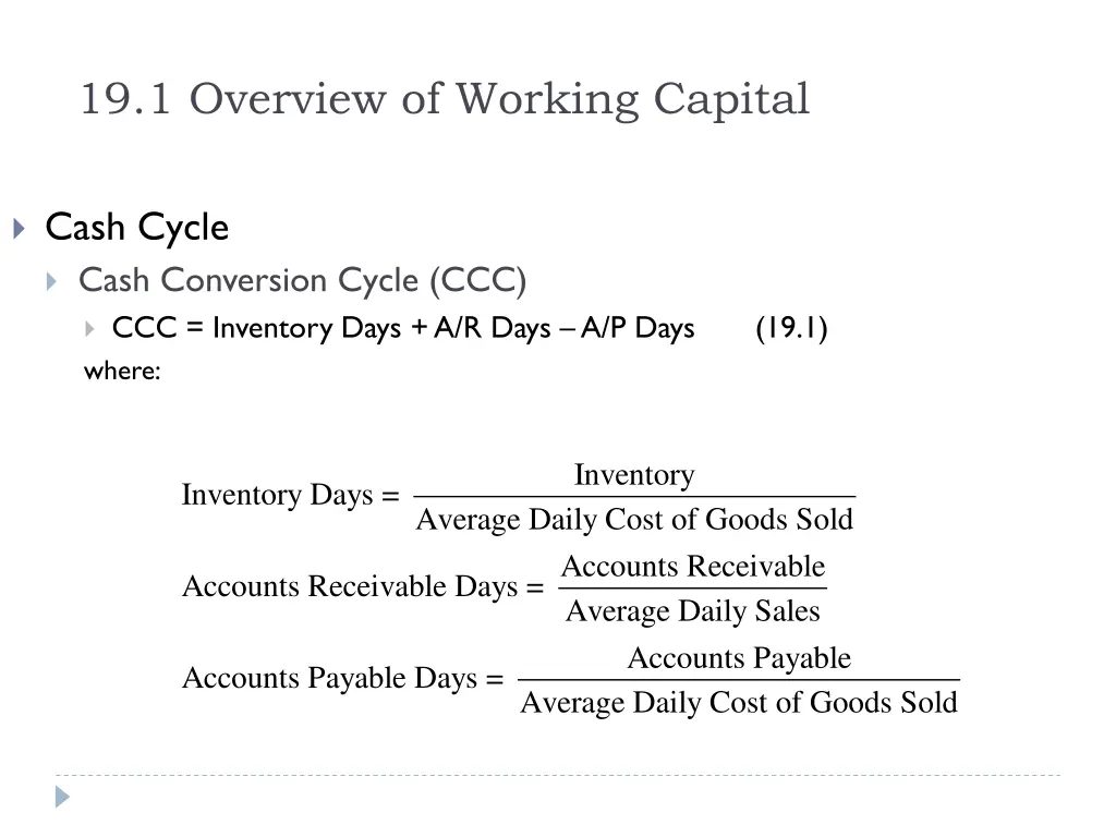 19 1 overview of working capital 2