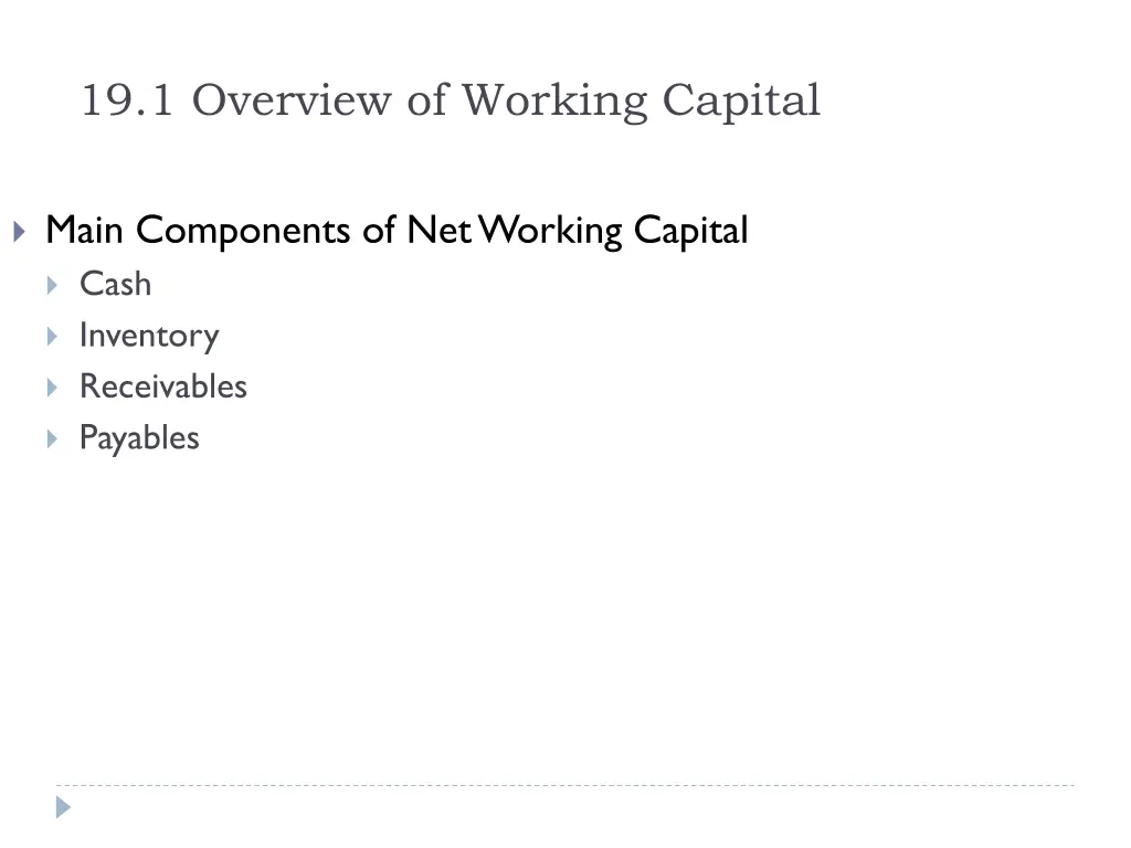 19 1 overview of working capital