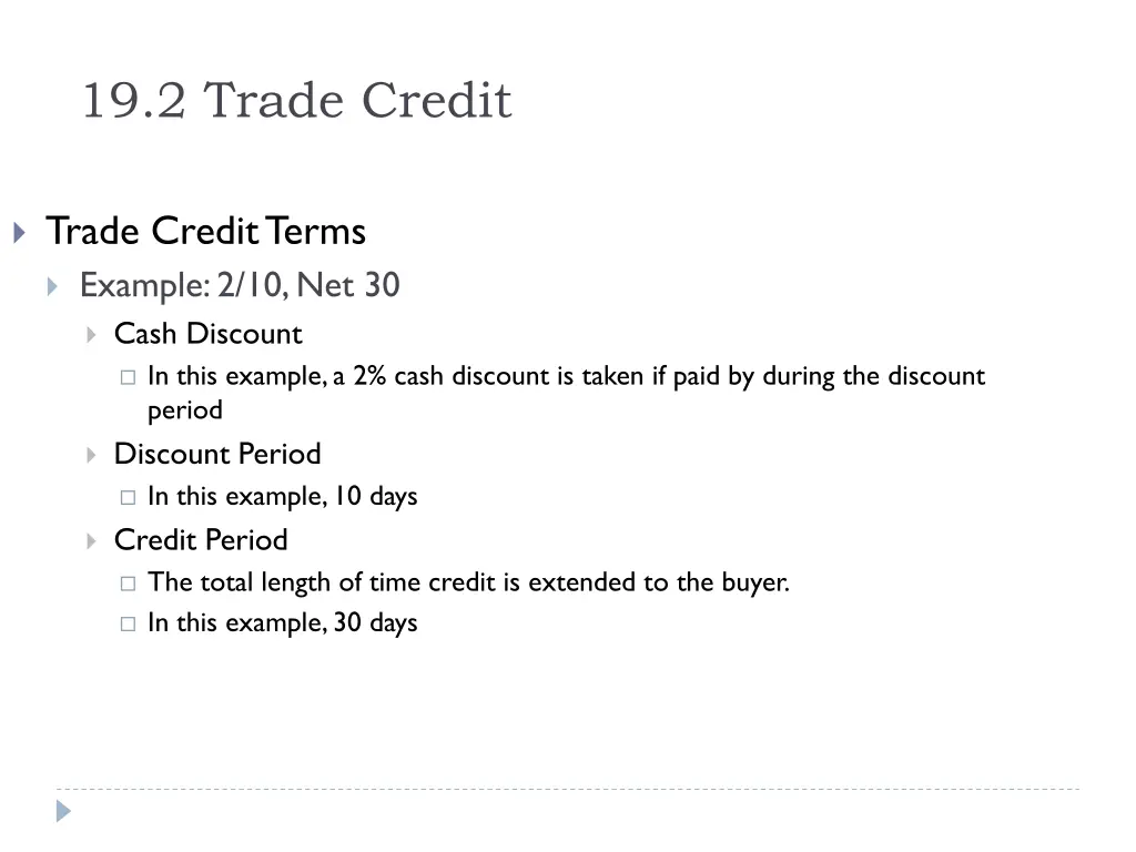 19 2 trade credit 1