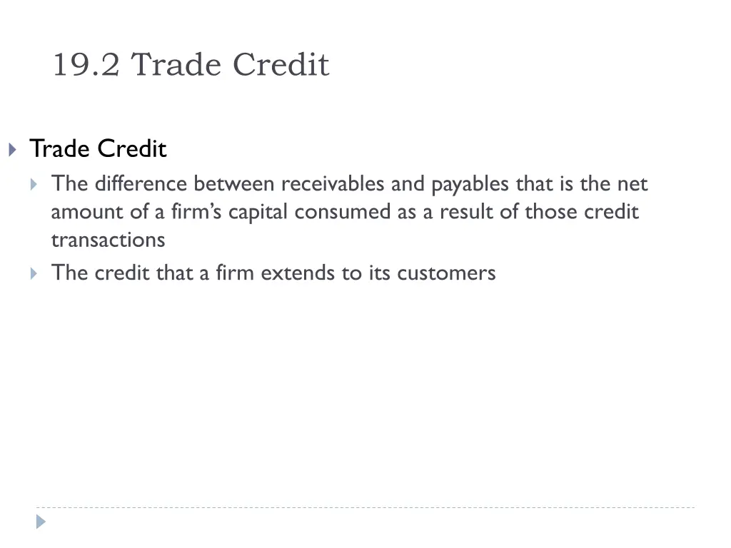 19 2 trade credit