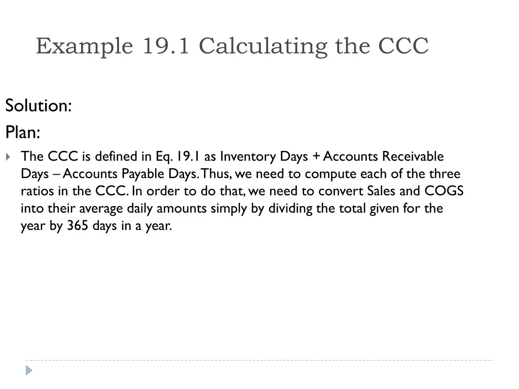 example 19 1 calculating the ccc 1