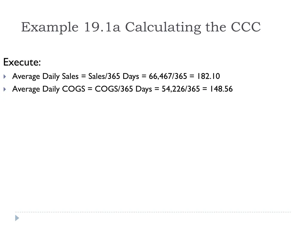 example 19 1a calculating the ccc 2