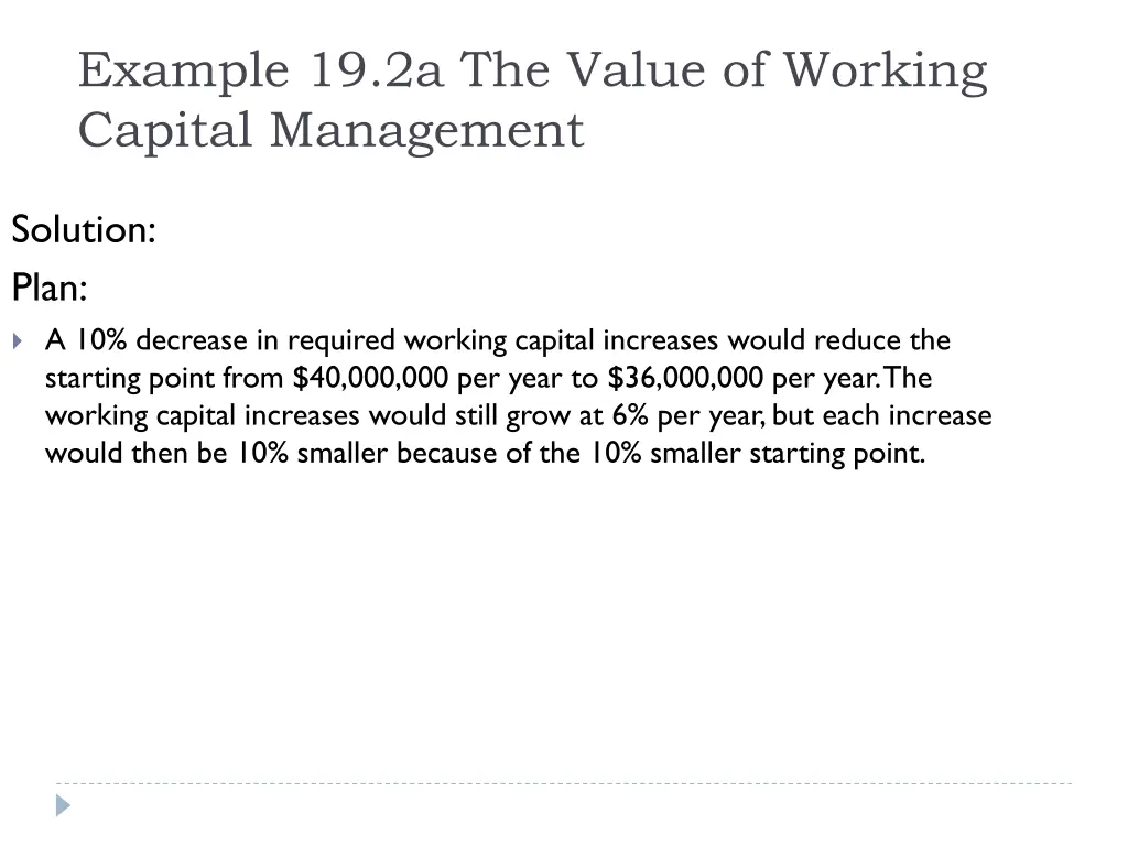 example 19 2a the value of working capital 2
