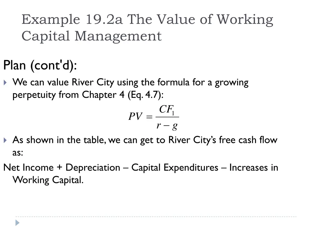 example 19 2a the value of working capital 3
