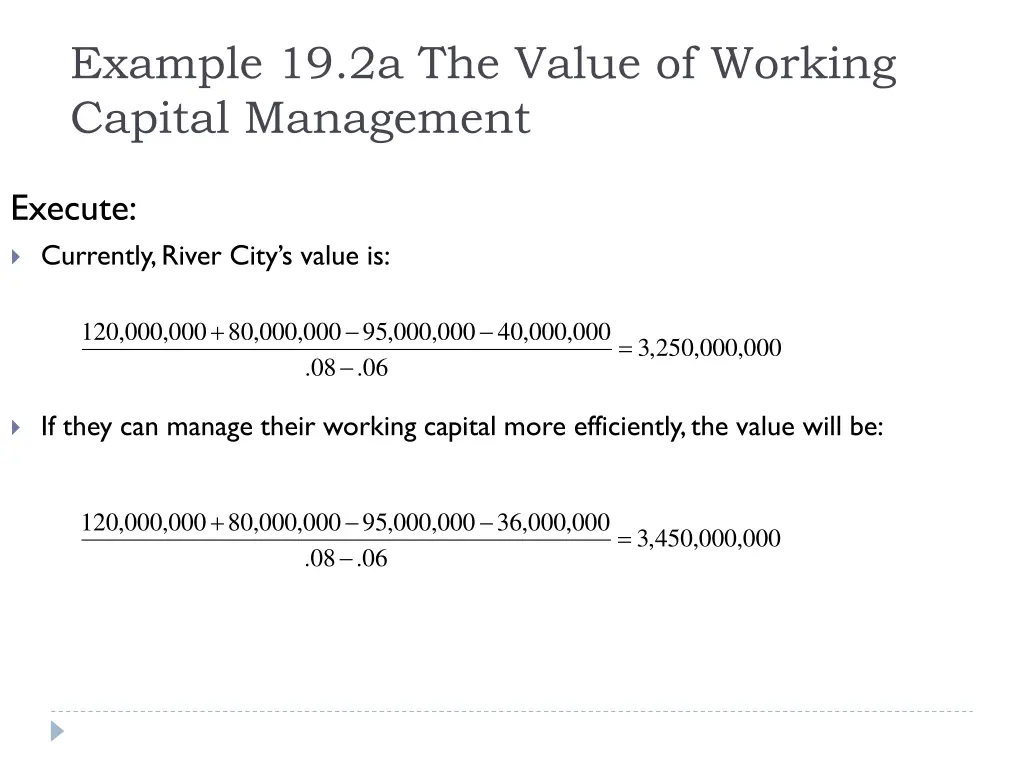 example 19 2a the value of working capital 4