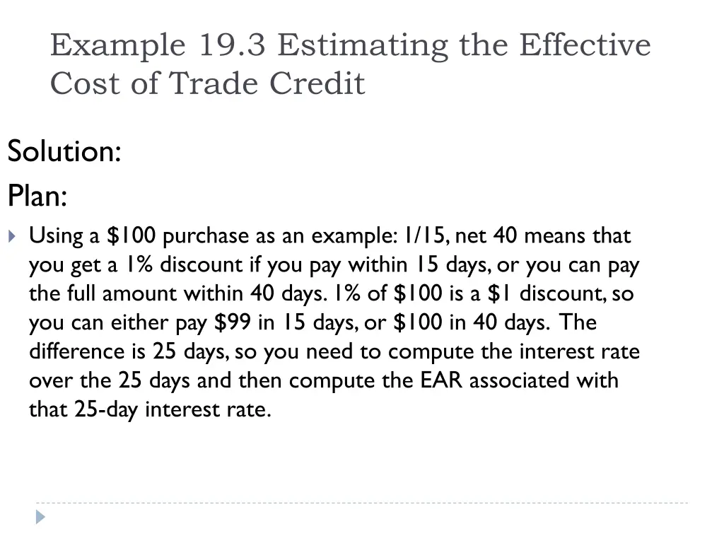 example 19 3 estimating the effective cost 1