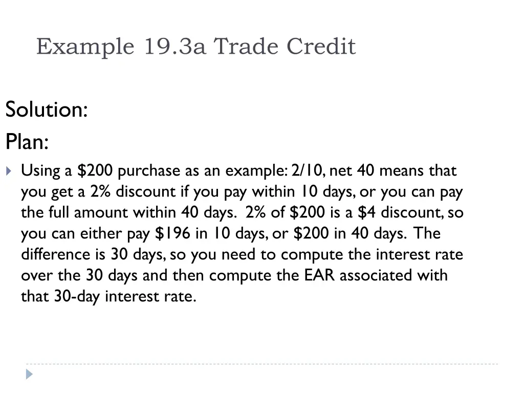 example 19 3a trade credit 1