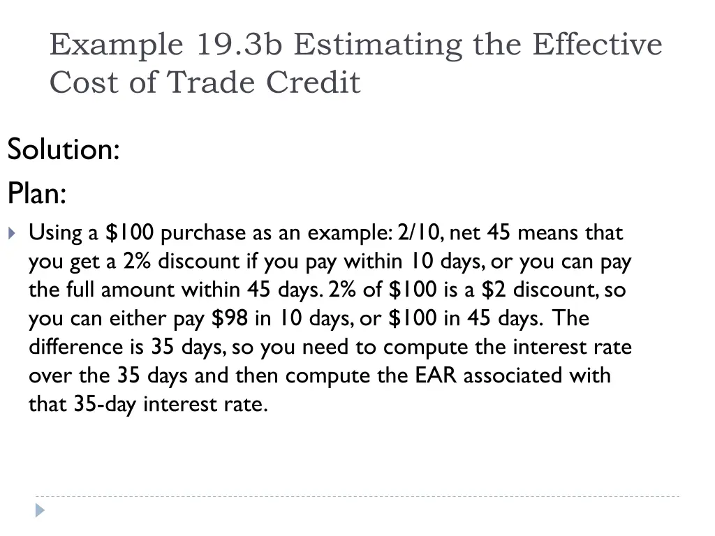 example 19 3b estimating the effective cost 1