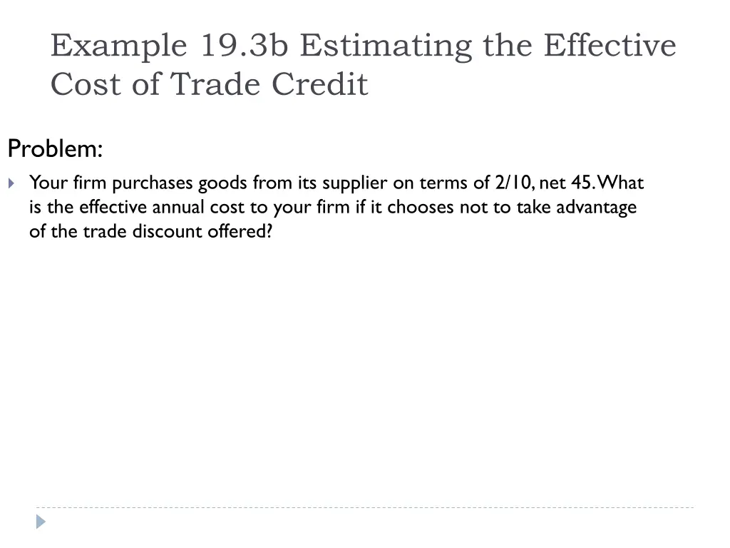 example 19 3b estimating the effective cost