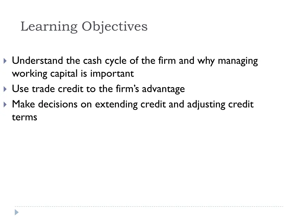 learning objectives