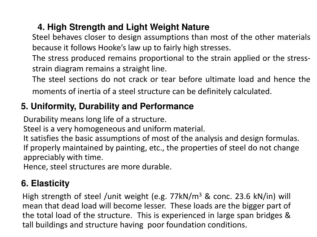 4 high strength and light weight nature
