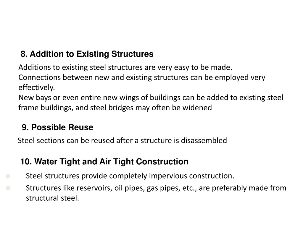 8 addition to existing structures