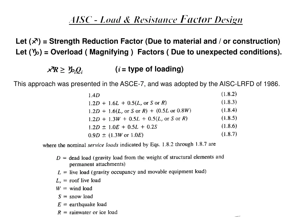 aisc load resistance factor design