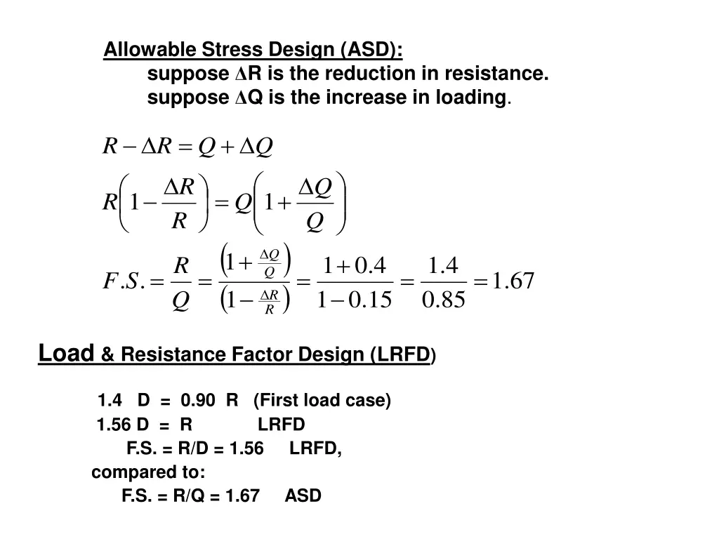 allowable stress design asd suppose