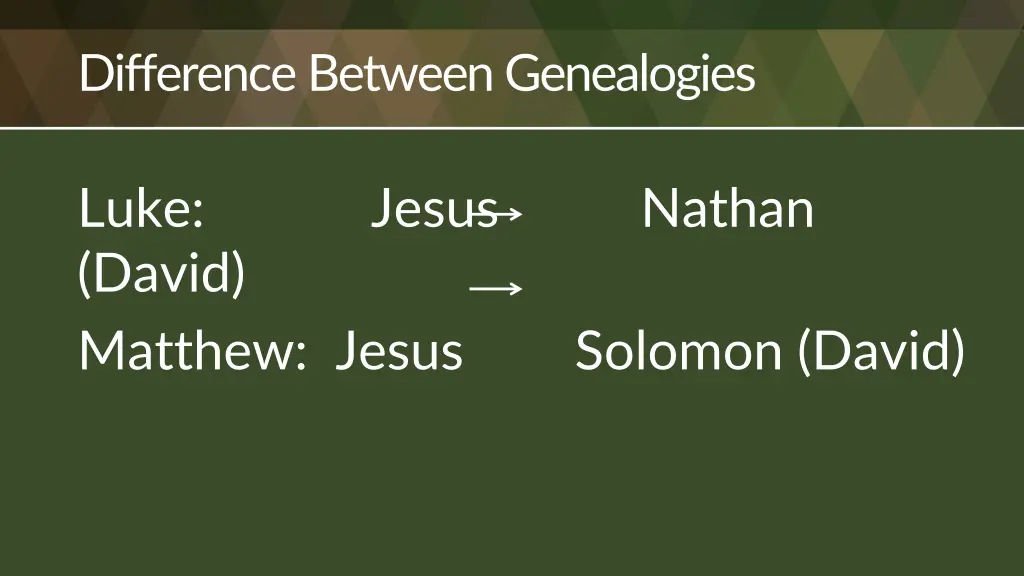 difference between genealogies 1