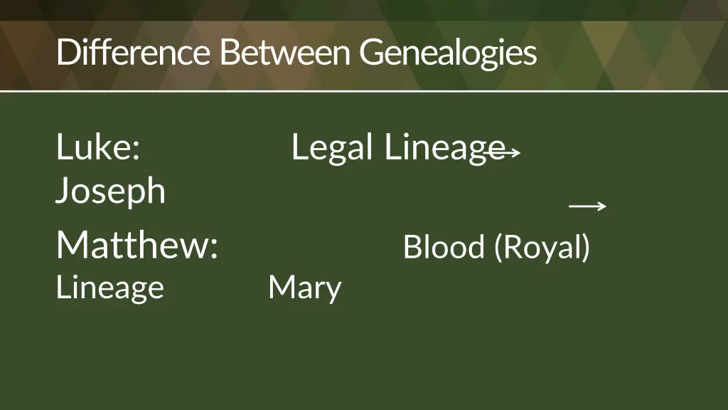 difference between genealogies 2