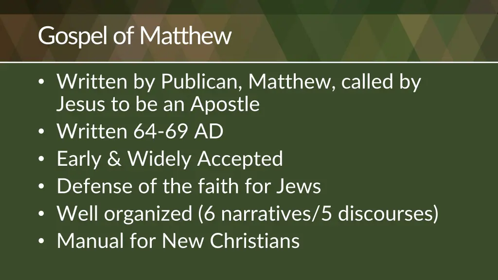 gospel of matthew