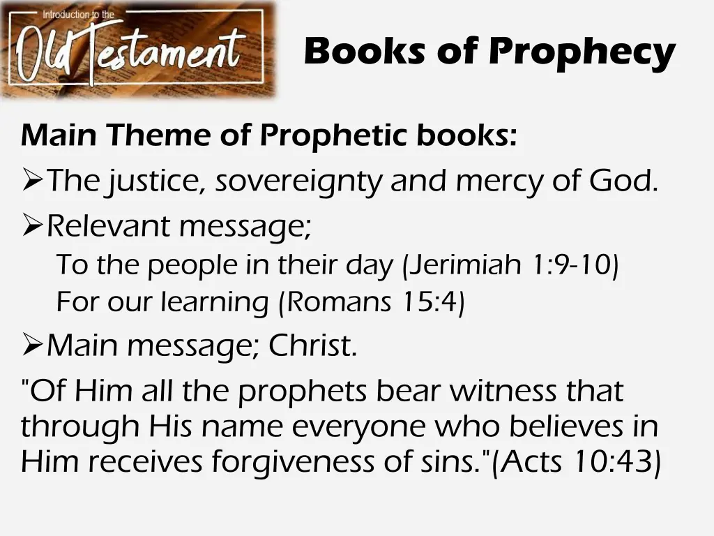 books of prophecy 1